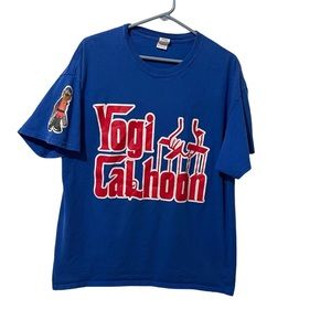 Gildan Shirt‎ Men XL Blue Cotton Bear Guns Chain Lightweight Casual Short Sleeve